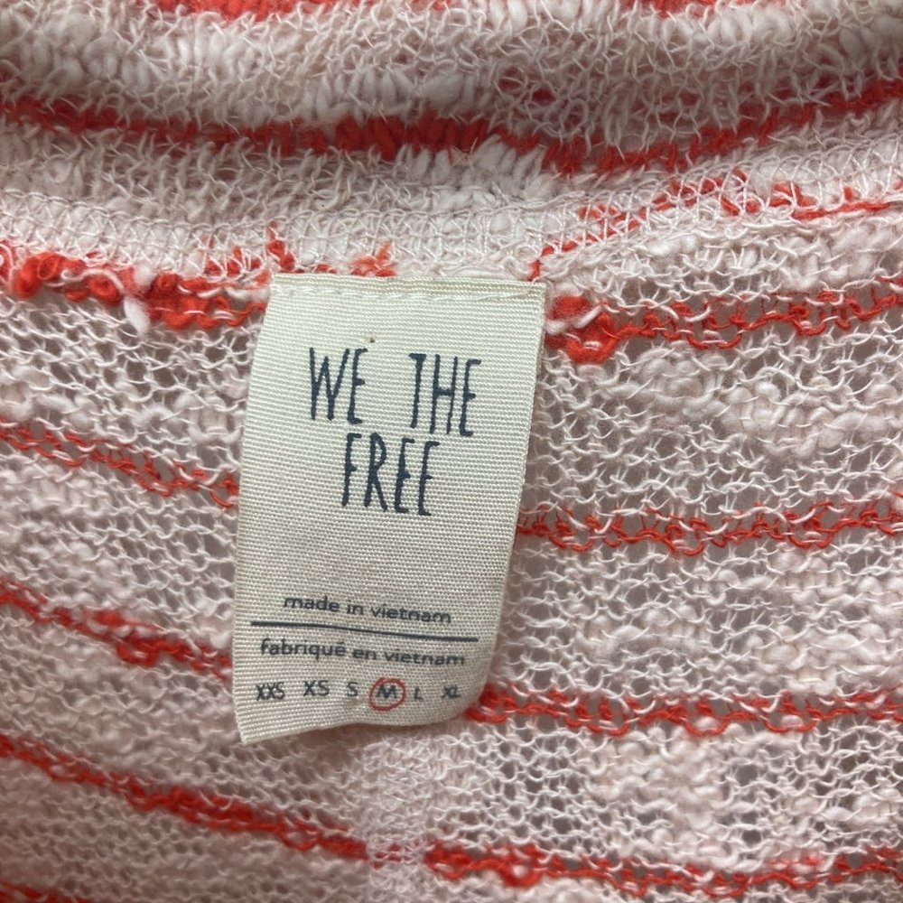 We the free oversized boho striped sweater hi-low hem medium - Picture 6 of 7